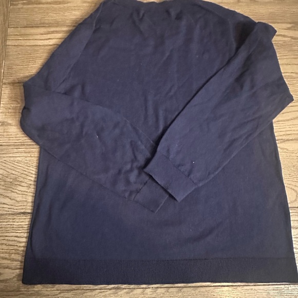 J. Crew Navy Blue Sweater with Pink Heart Accents New-Cute! - Picture 14 of 14